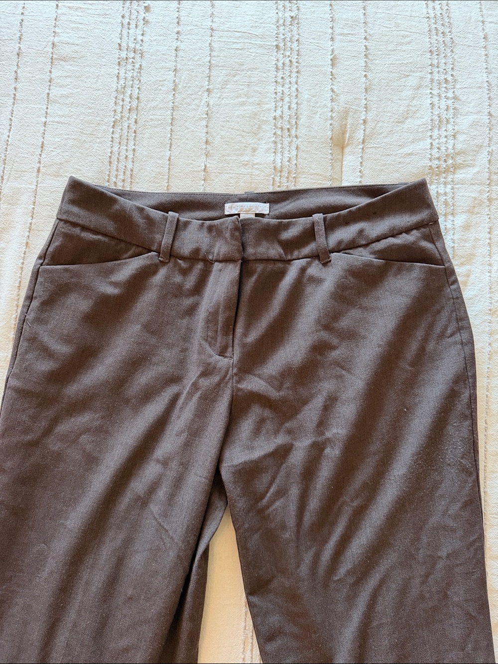 New York and company vintage Brown Flare Pants slacks - Picture 2 of 5